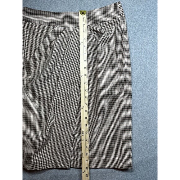NEW J. McLaughlin Maddie Knit Pencil Skirt Brown Tones Plaid‎ Houndstooth 6 NWT - Picture 5 of 5